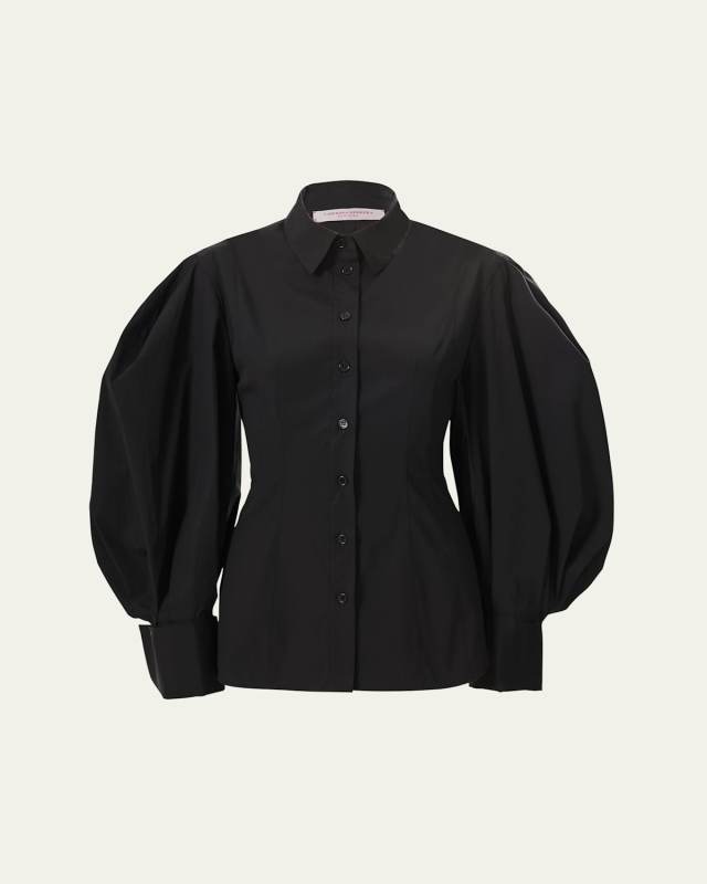 Full-Sleeve Cotton Button-Down Top